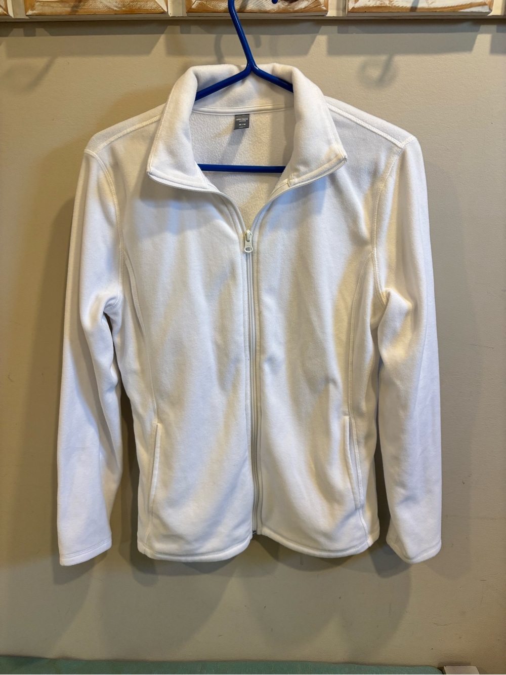 Joe Fresh White Full-Zip Fleece Jacket